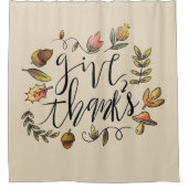 美しい秋与え感謝していシャワーカーテン シャワーカーテン (正面)