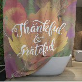 美しい秋感謝と感謝のシャワーカーテン シャワーカーテン