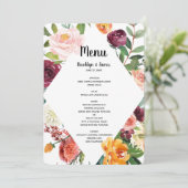 美しい秋結婚の花のメニュー メニュー (スタンド正面)