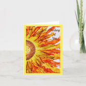 美しい秋色のひまわりカード カード (正面)