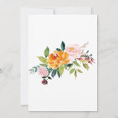 美しい秋花結婚式の日付カードを保存 セーブザデート (裏面)