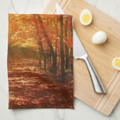 美しい秋 キッチンタオル (四つ折り)