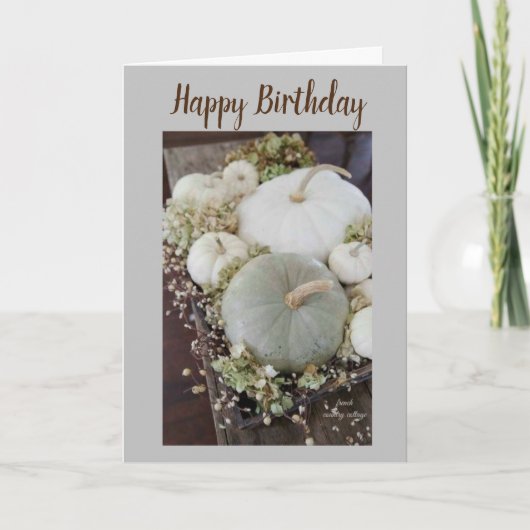 **美しい秋**ハッピーバースデー カード (正面)