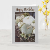 **美しい秋**ハッピーバースデー カード (黄色い花)