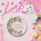 美しい秋/秋フローラスプレー感謝祭 ペーパープレート (パーティー)