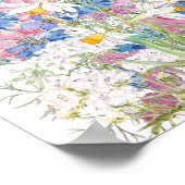 美しい秘密の庭のインクと水の色 ポスター (角)