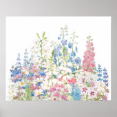 美しい秘密の庭のインクと水の色 ポスター (正面)