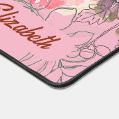 美しい穏やかなピンクと黄色の色の名前 デスクマット (コーナー)