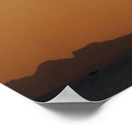 美しい穏やかな夕日と虹の引用文ポスター ポスター (角)