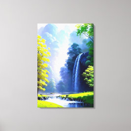 美しい穏やかな自然の絵画 キャンバスプリント