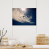 美しい空と感謝インスパイアのカスタム ポスター (キッチン)