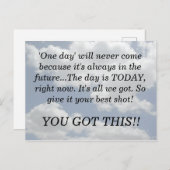 美しい空と雲のモチベーション ポスター ポストカード (正面/裏面)