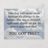 美しい空と雲のモチベーション ポスター ポストカード (正面)