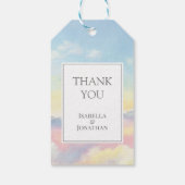 美しい空と雲赤ちゃんシャワーありがとう ギフトタグ (裏面)