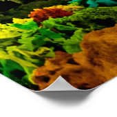 美しい空のカラフルロックアート ポスター (角)