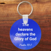 美しい空の天国が神の栄光を宣言 キーホルダー (正面)