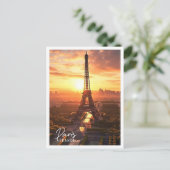 美しい空中表示のエッフェルタワーパリフランス ポストカード (スタンド正面)