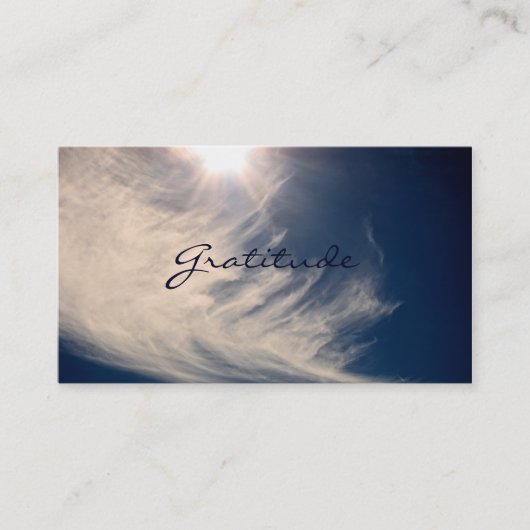 美しい空及び感謝はカスタムをインスパイア 名刺 (正面)