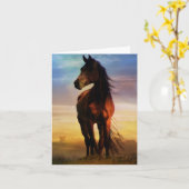 美しい空白の馬術ノートカード カード (黄色い花)