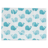 美しい空色のクジラ ラージペーパーバッグ (裏面)