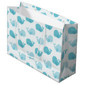 美しい空色のクジラ ラージペーパーバッグ (正面アングル)