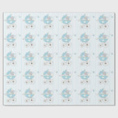 美しい空色象 ラッピングペーパー (フラット)