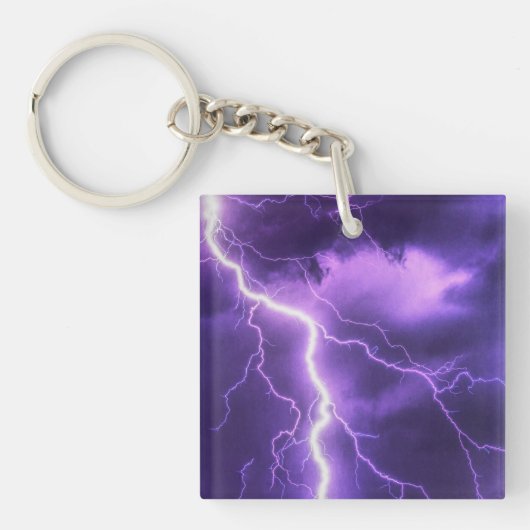 美しい空、雷 キーホルダー (正面)