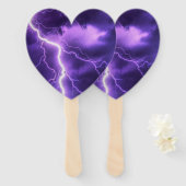 美しい空、雷 ハンドファン (正面&裏面)