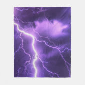 美しい空、雷 フリースブランケット (正面)