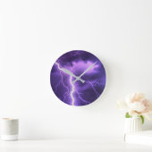 美しい空、雷 ラウンド壁時計 (ホーム)