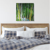 美しい竹林の緑の黄色と灰色 キャンバスプリント (インサイチュ (寝室))