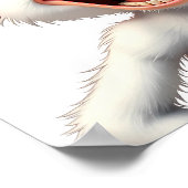 美しい笑顔の白いサル ポスター (角)