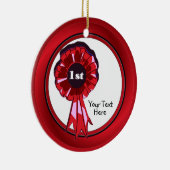 美しい第1場所のリボンの黒の影のオーナメント セラミックオーナメント (右)