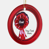 美しい第1場所のリボンの黒の影のオーナメント セラミックオーナメント (左)