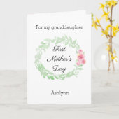 美しい第1母の日の孫娘 カード (黄色い花)
