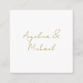 美しい筆文字のプロフェッショナルでエレガントなゴールドカラー エンクロージャーカード (正面)