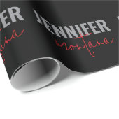 美しい筆文字 おしゃれな名前を自分で追加 ラッピングペーパー (ロールコーナー)