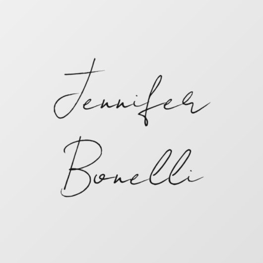 美しい筆文字 エレガント ブラック ホワイト シンプル ネーム ウィンドウサイン (シート)