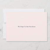 美しい筆記体の引っ越しお知らせカード 案内状 (裏面)