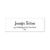 美しい筆記体の黒と白のシンプルなデザイン セルフインキングスタンプ (デザイン)