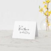 美しい筆跡- 私たちの結婚式の日に兄へ カード (黄色い花)