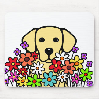 美しい精神の黄色のラブラドールのイラストレーション マウスパッド