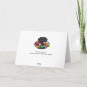 美しい精神の黒のラブラドールのイラストレーション サンキューカード (裏面)