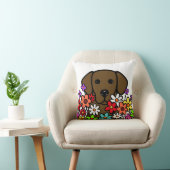 美しい精神チョコレートラブラドールのイラストレーション クッション (椅子)