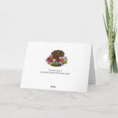 美しい精神チョコレートラブラドールのイラストレーション サンキューカード (裏面)