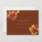 美しい紅葉と救果実私たちの日付 出欠カード (裏面)