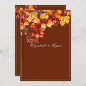 美しい紅葉と果実結婚秋 招待状 (正面/裏面)