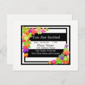 美しい紅葉の招待状カード 招待状 (正面/裏面)