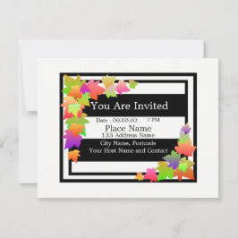 美しい紅葉の招待状カード 招待状