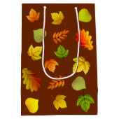 美しい紅葉オンブラウン ミディアムペーパーバッグ (裏面)